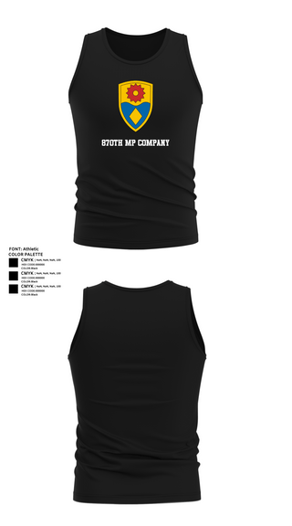 Tank Top, 870th mp company, Army, Teamtime, Team time, sublimation, custom sports apparel, team uniforms, spirit wear, spiritwear, sports uniforms, custom shirts, team store, custom team store, fundraiser sports, apparel fundraiser
