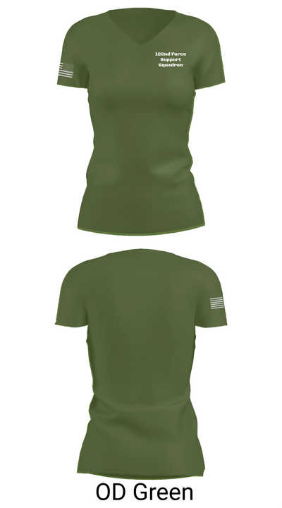 122nd Force Support Squadron 81827886 Women's Short Sleeve V-neck Shirt - 48