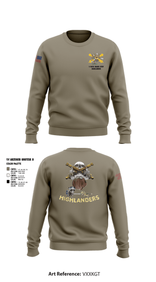 Crew Neck Sweatshirt, Bravo 1-119th FA, , Teamtime, Team time, sublimation, custom sports apparel, team uniforms, spirit wear, spiritwear, sports uniforms, custom shirts, team store, custom team store, fundraiser sports, apparel fundraiser