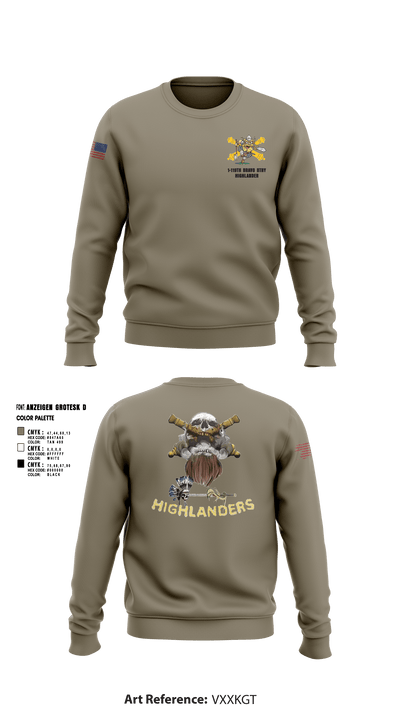 Bravo 1-119th FA 38934008 Crew Neck Sweatshirt - 13