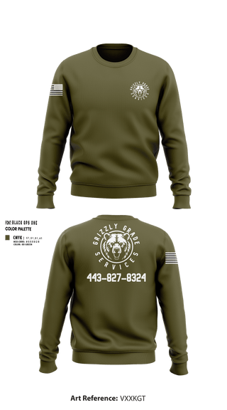 Crew Neck Sweatshirt, Grizzly Grade Services, , Teamtime, Team time, sublimation, custom sports apparel, team uniforms, spirit wear, spiritwear, sports uniforms, custom shirts, team store, custom team store, fundraiser sports, apparel fundraiser