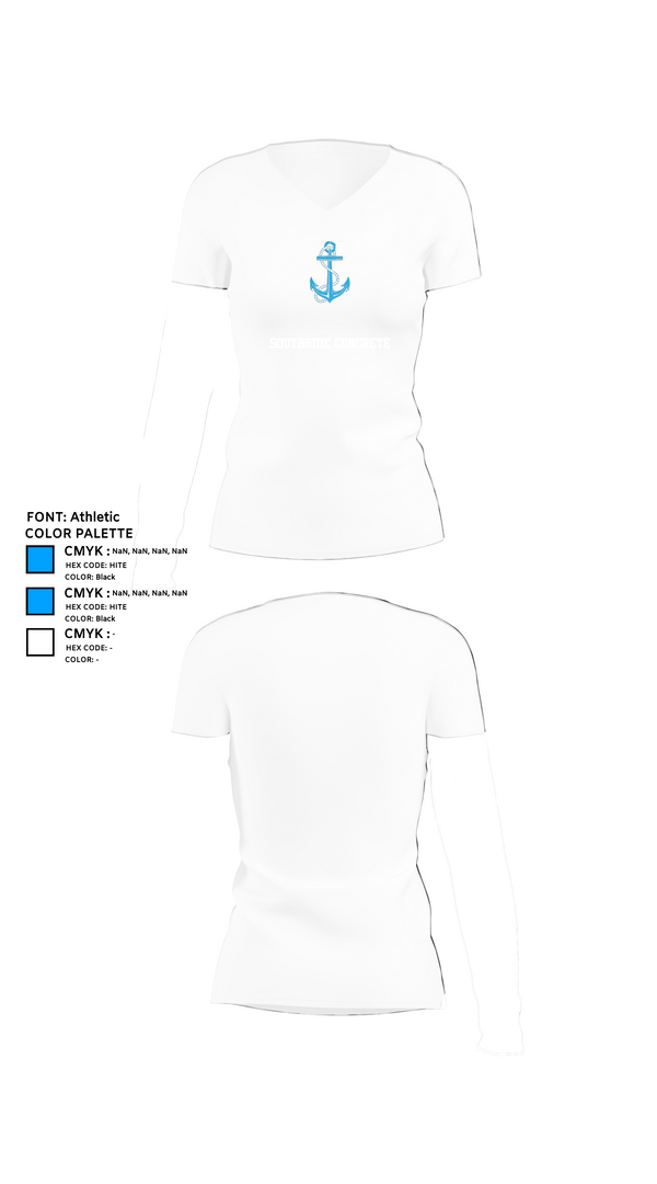 Womens Short Sleeve Vneck Shirt, SOUTHSIDE CONCRETE, , Teamtime, Team time, sublimation, custom sports apparel, team uniforms, spirit wear, spiritwear, sports uniforms, custom shirts, team store, custom team store, fundraiser sports, apparel fundraiser