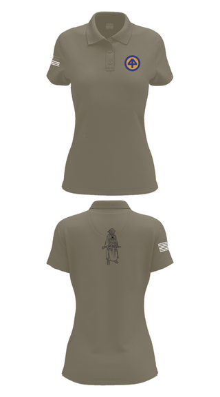 Women's Short Sleeve Performance Polo, A Co 1/1-114th, Army, Teamtime, Team time, sublimation, custom sports apparel, team uniforms, spirit wear, spiritwear, sports uniforms, custom shirts, team store, custom team store, fundraiser sports, apparel fundraiser