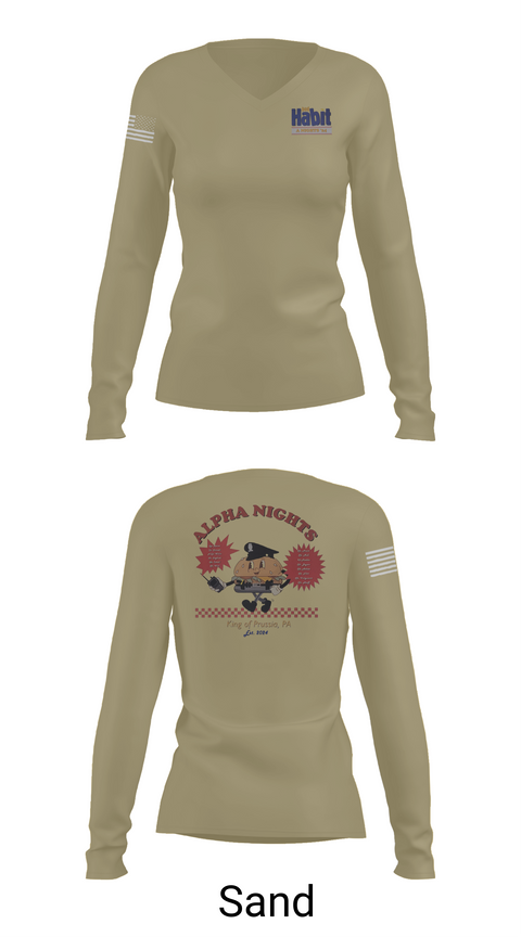 Womens Long Sleeve Vneck Shirt, Upper Merion, , Teamtime, Team time, sublimation, custom sports apparel, team uniforms, spirit wear, spiritwear, sports uniforms, custom shirts, team store, custom team store, fundraiser sports, apparel fundraiser