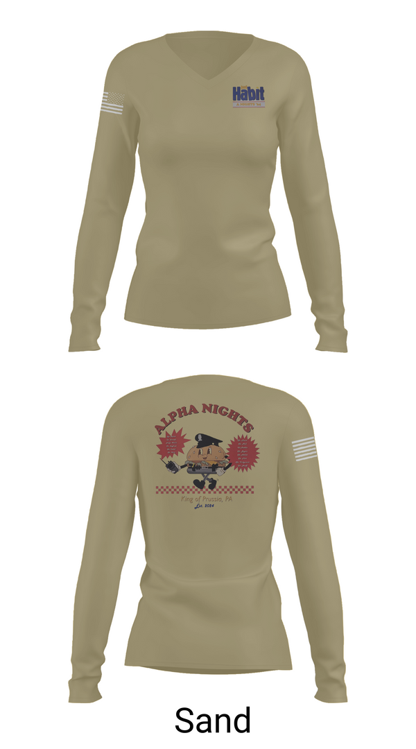 Womens Long Sleeve Vneck Shirt, Upper Merion, , Teamtime, Team time, sublimation, custom sports apparel, team uniforms, spirit wear, spiritwear, sports uniforms, custom shirts, team store, custom team store, fundraiser sports, apparel fundraiser