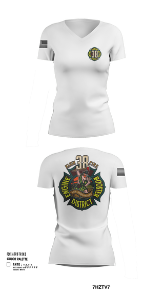 Womens Short Sleeve Vneck Shirt, Klein Fire 38, Fire Department, Teamtime, Team time, sublimation, custom sports apparel, team uniforms, spirit wear, spiritwear, sports uniforms, custom shirts, team store, custom team store, fundraiser sports, apparel fundraiser