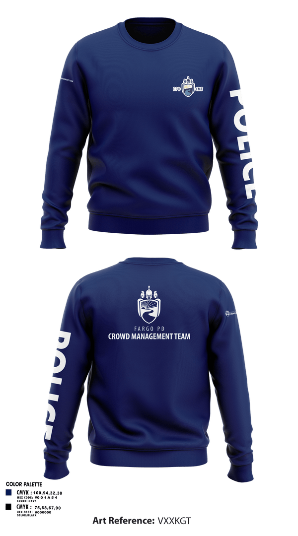 Crew Neck Sweatshirt, Fargo PD CMT, Police, Teamtime, Team time, sublimation, custom sports apparel, team uniforms, spirit wear, spiritwear, sports uniforms, custom shirts, team store, custom team store, fundraiser sports, apparel fundraiser