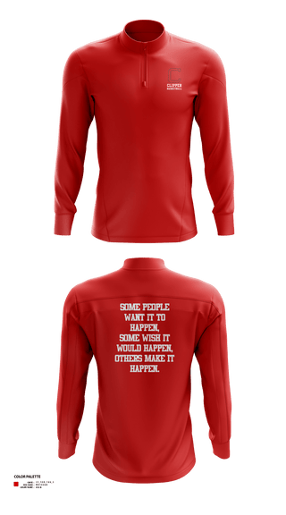 Quarter Zip Jacket, Columbiana High School Basketball, Men's Basketball, Teamtime, Team time, sublimation, custom sports apparel, team uniforms, spirit wear, spiritwear, sports uniforms, custom shirts, team store, custom team store, fundraiser sports, apparel fundraiser
