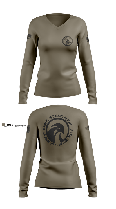 undefined Women's Long Sleeve V-neck Shirt - 8