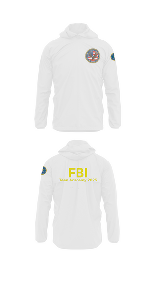 Windbreaker, FBI Citizens Academy, , Teamtime, Team time, sublimation, custom sports apparel, team uniforms, spirit wear, spiritwear, sports uniforms, custom shirts, team store, custom team store, fundraiser sports, apparel fundraiser
