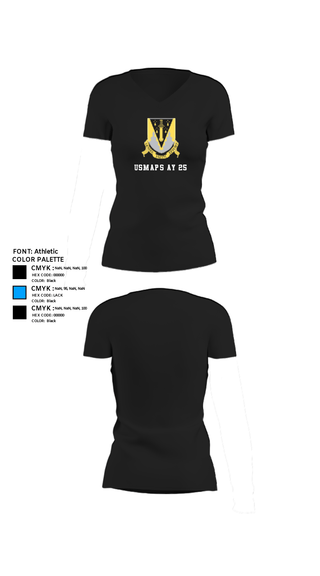 Womens Short Sleeve Vneck Shirt, USMAPS AY 25, Army, Teamtime, Team time, sublimation, custom sports apparel, team uniforms, spirit wear, spiritwear, sports uniforms, custom shirts, team store, custom team store, fundraiser sports, apparel fundraiser