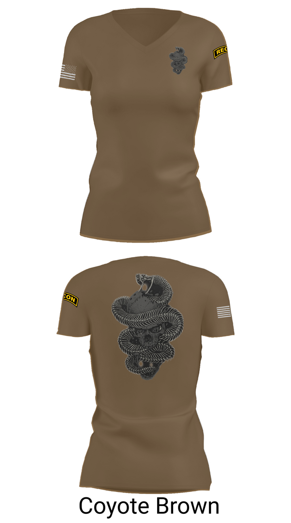 Womens Short Sleeve Vneck Shirt, HHC 1-8IN SCT, Army, Teamtime, Team time, sublimation, custom sports apparel, team uniforms, spirit wear, spiritwear, sports uniforms, custom shirts, team store, custom team store, fundraiser sports, apparel fundraiser