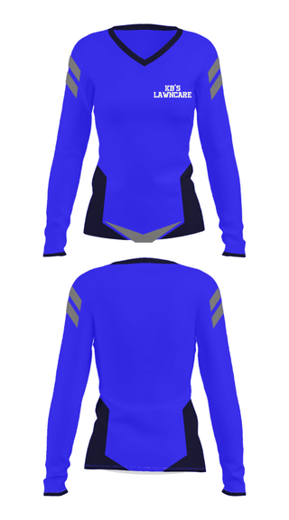 Women's Long Sleeve Vneck Shirt, KB’s LawnCare, , Teamtime, Team time, sublimation, custom sports apparel, team uniforms, spirit wear, spiritwear, sports uniforms, custom shirts, team store, custom team store, fundraiser sports, apparel fundraiser