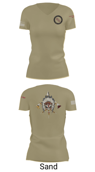 Women's Short Sleeve Vneck Shirt, Seminole Battalion, Army, Teamtime, Team time, sublimation, custom sports apparel, team uniforms, spirit wear, spiritwear, sports uniforms, custom shirts, team store, custom team store, fundraiser sports, apparel fundraiser
