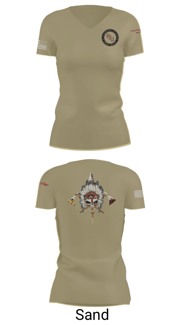 Women's Short Sleeve Vneck Shirt, Seminole Battalion, Army, Teamtime, Team time, sublimation, custom sports apparel, team uniforms, spirit wear, spiritwear, sports uniforms, custom shirts, team store, custom team store, fundraiser sports, apparel fundraiser