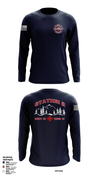 Long Sleeve Performance Shirt, Station 2, Fire Department, Teamtime, Team time, sublimation, custom sports apparel, team uniforms, spirit wear, spiritwear, sports uniforms, custom shirts, team store, custom team store, fundraiser sports, apparel fundraiser