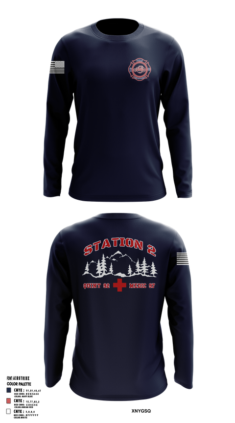 Long Sleeve Performance Shirt, Station 2, Fire Department, Teamtime, Team time, sublimation, custom sports apparel, team uniforms, spirit wear, spiritwear, sports uniforms, custom shirts, team store, custom team store, fundraiser sports, apparel fundraiser