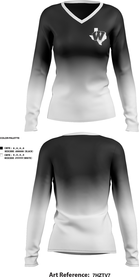Womens Long Sleeve Vneck Shirt, TriplePlay, , Teamtime, Team time, sublimation, custom sports apparel, team uniforms, spirit wear, spiritwear, sports uniforms, custom shirts, team store, custom team store, fundraiser sports, apparel fundraiser