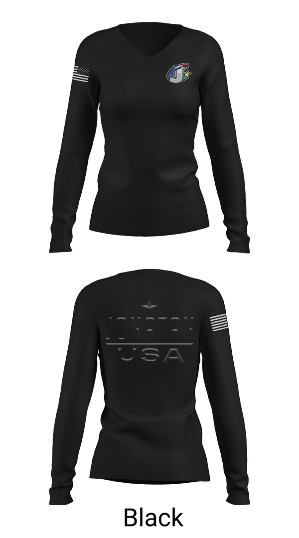 Womens Long Sleeve Vneck Shirt, Jonatan Usa, , Teamtime, Team time, sublimation, custom sports apparel, team uniforms, spirit wear, spiritwear, sports uniforms, custom shirts, team store, custom team store, fundraiser sports, apparel fundraiser