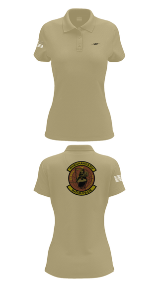 Women's Short Sleeve Performance Polo, 319th Maintenance Squadron, Air Force, Teamtime, Team time, sublimation, custom sports apparel, team uniforms, spirit wear, spiritwear, sports uniforms, custom shirts, team store, custom team store, fundraiser sports, apparel fundraiser