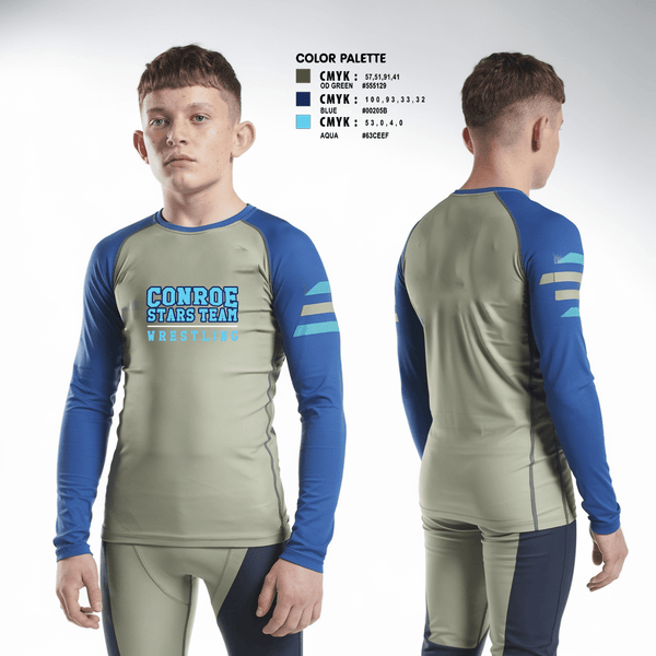 Long Sleeve Performance Shirt, Conroe Stars Team, Wrestling, Teamtime, Team time, sublimation, custom sports apparel, team uniforms, spirit wear, spiritwear, sports uniforms, custom shirts, team store, custom team store, fundraiser sports, apparel fundraiser