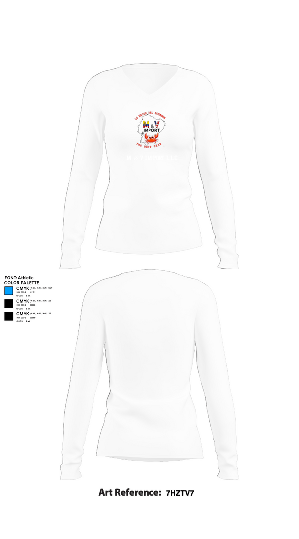 Womens Long Sleeve Vneck Shirt, M & V import LLC, , Teamtime, Team time, sublimation, custom sports apparel, team uniforms, spirit wear, spiritwear, sports uniforms, custom shirts, team store, custom team store, fundraiser sports, apparel fundraiser
