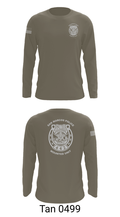 San Marcos Police Mounted Unit 48191371 Long Sleeve Performance Shirt 63