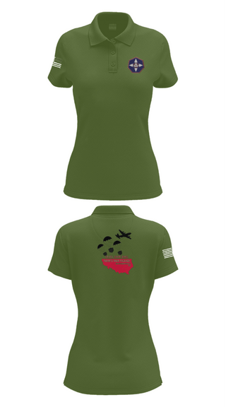 Women's Short Sleeve Performance Polo, 909th HR Company, Army, Teamtime, Team time, sublimation, custom sports apparel, team uniforms, spirit wear, spiritwear, sports uniforms, custom shirts, team store, custom team store, fundraiser sports, apparel fundraiser