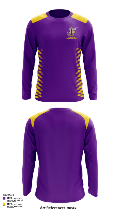 Franklinton High School Soccer 44228857 Long Sleeve Performance Shirt - 128