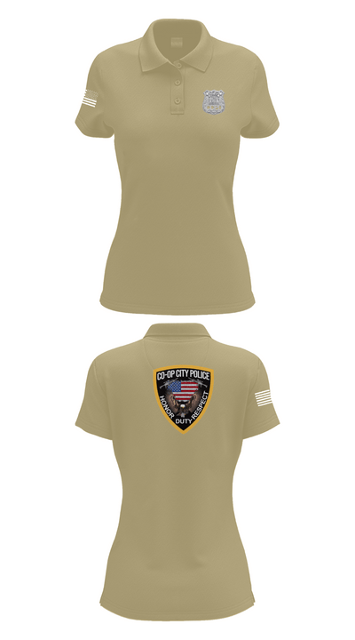 Co-op City Police Department 96634913 Women's Short Sleeve Performance Polo  - 90