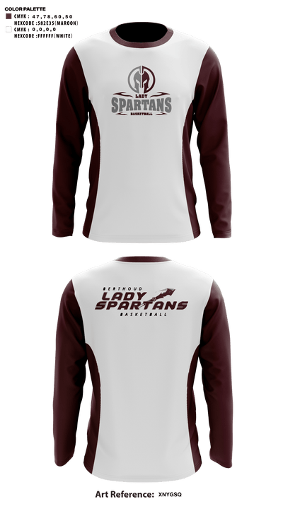 Berthoud High School Basketball 89019870 Long Sleeve Shooting Shirt - 41