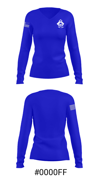 Carson High School Tennis 79130160 Women's Long Sleeve V-neck Shirt - 20