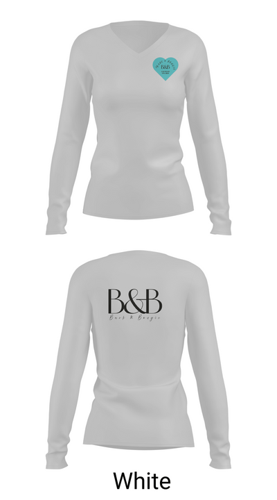 Bark & Bougie LV 23492221 Women's Long Sleeve V-neck Shirt - 16