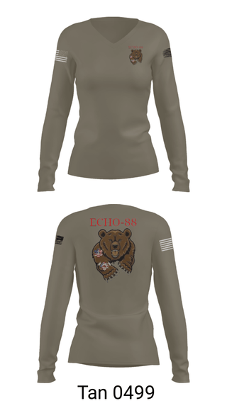 Womens Long Sleeve Vneck Shirt, ECHO-88, , Teamtime, Team time, sublimation, custom sports apparel, team uniforms, spirit wear, spiritwear, sports uniforms, custom shirts, team store, custom team store, fundraiser sports, apparel fundraiser