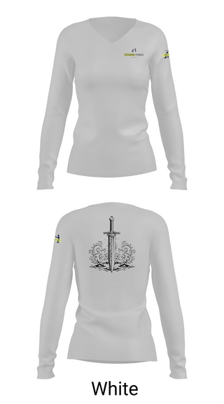 Womens Long Sleeve Vneck Shirt 1, Testimony Fitness, , Teamtime, Team time, sublimation, custom sports apparel, team uniforms, spirit wear, spiritwear, sports uniforms, custom shirts, team store, custom team store, fundraiser sports, apparel fundraiser