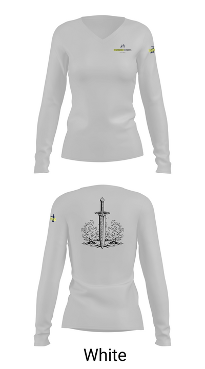 Testimony Fitness 71504871 Women's Long Sleeve V-neck Shirt -1 16