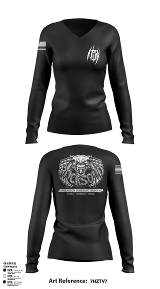 Womens Long Sleeve Vneck Shirt, , Army, Teamtime, Team time, sublimation, custom sports apparel, team uniforms, spirit wear, spiritwear, sports uniforms, custom shirts, team store, custom team store, fundraiser sports, apparel fundraiser
