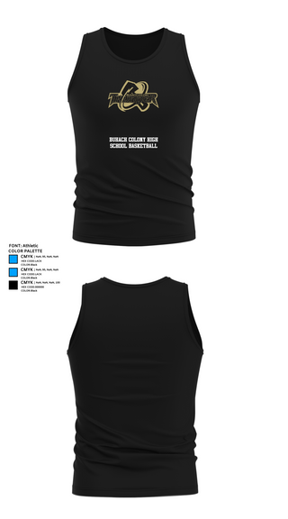 Tank Top, ﻿Buhach Colony High School Basketball, Men's Basketball, Teamtime, Team time, sublimation, custom sports apparel, team uniforms, spirit wear, spiritwear, sports uniforms, custom shirts, team store, custom team store, fundraiser sports, apparel fundraiser