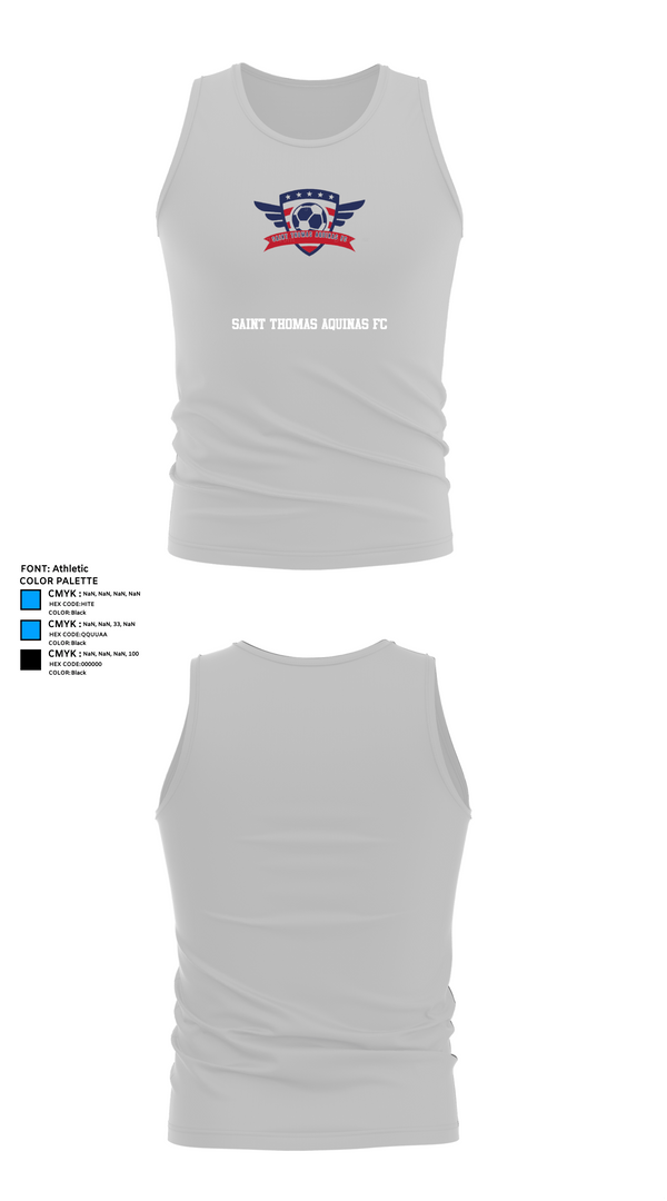 Tank Top, Saint Thomas Aquinas FC, Men's Soccer, Teamtime, Team time, sublimation, custom sports apparel, team uniforms, spirit wear, spiritwear, sports uniforms, custom shirts, team store, custom team store, fundraiser sports, apparel fundraiser