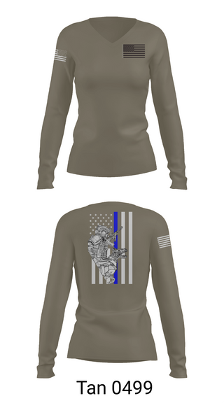 Womens Long Sleeve Vneck Shirt, 904th MP Det Military Working Dog, Army, Teamtime, Team time, sublimation, custom sports apparel, team uniforms, spirit wear, spiritwear, sports uniforms, custom shirts, team store, custom team store, fundraiser sports, apparel fundraiser