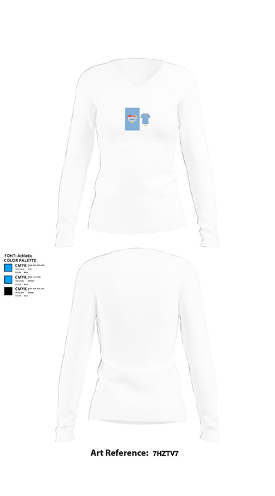 Venture cleaning solutions 84416959 Women's Long Sleeve V-neck Shirt - 15