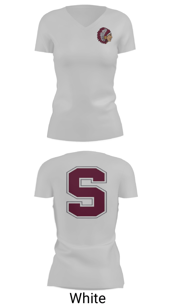 Womens Short Sleeve Vneck Shirt, Stillwater Central High School Band, Spirit Store, Teamtime, Team time, sublimation, custom sports apparel, team uniforms, spirit wear, spiritwear, sports uniforms, custom shirts, team store, custom team store, fundraiser sports, apparel fundraiser