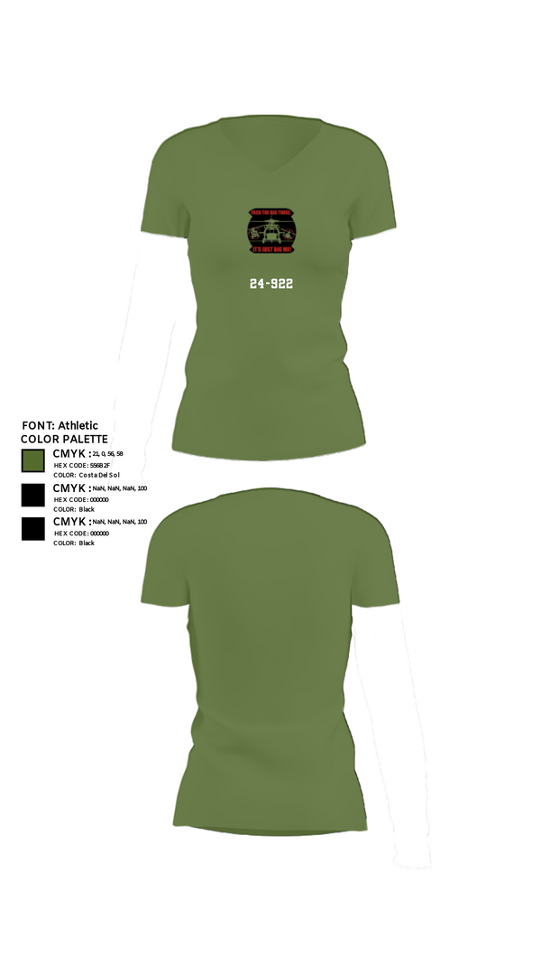 Women's Short Sleeve Vneck Shirt, 24-922, Army, Teamtime, Team time, sublimation, custom sports apparel, team uniforms, spirit wear, spiritwear, sports uniforms, custom shirts, team store, custom team store, fundraiser sports, apparel fundraiser