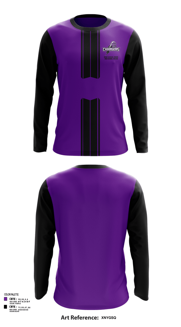 Long Sleeve Performance Shirt, Dean Leaman Junior High School Soccer, Men's Soccer, Teamtime, Team time, sublimation, custom sports apparel, team uniforms, spirit wear, spiritwear, sports uniforms, custom shirts, team store, custom team store, fundraiser sports, apparel fundraiser