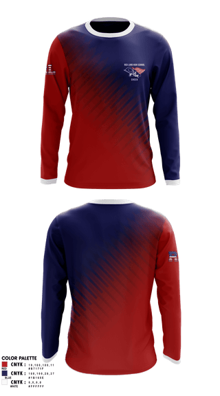 Long Sleeve Performance Shirt, Red Land High School Cheer, Cheer, Teamtime, Team time, sublimation, custom sports apparel, team uniforms, spirit wear, spiritwear, sports uniforms, custom shirts, team store, custom team store, fundraiser sports, apparel fundraiser
