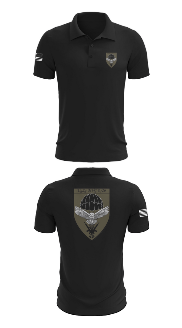 Short Sleeve Performance Polo, 8.FschJgRgt 26, Army, Teamtime, Team time, sublimation, custom sports apparel, team uniforms, spirit wear, spiritwear, sports uniforms, custom shirts, team store, custom team store, fundraiser sports, apparel fundraiser
