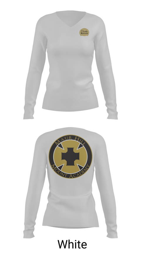 Womens Long Sleeve Vneck Shirt, Maur Hill - Mount Academy Swimming, Swimming, Teamtime, Team time, sublimation, custom sports apparel, team uniforms, spirit wear, spiritwear, sports uniforms, custom shirts, team store, custom team store, fundraiser sports, apparel fundraiser