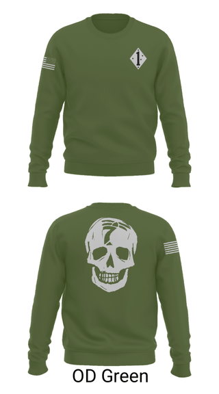 Crew Neck Sweatshirt, 3/7 Kilo 3rd, Marines, Teamtime, Team time, sublimation, custom sports apparel, team uniforms, spirit wear, spiritwear, sports uniforms, custom shirts, team store, custom team store, fundraiser sports, apparel fundraiser