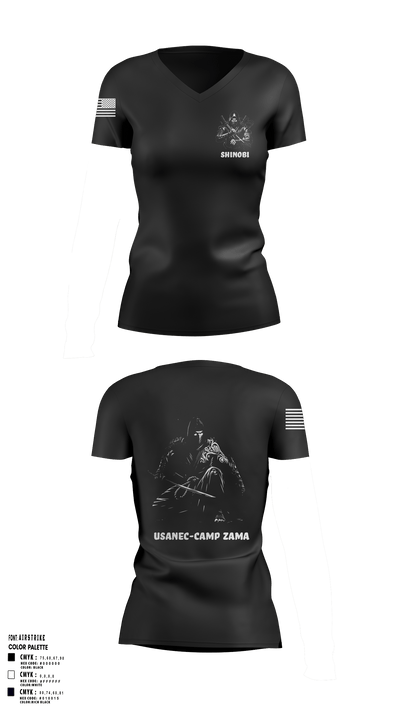 USANEC- Camp Zama, 78th Signal Battalion 94772078 Women's Short Sleeve V-neck Shirt - 146
