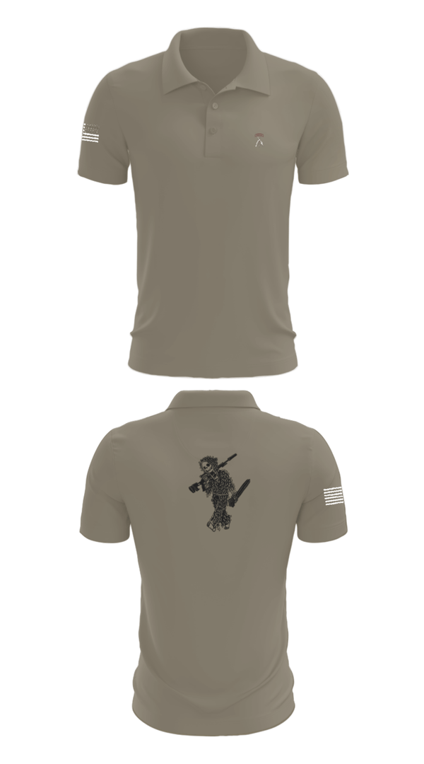 Short Sleeve Performance Polo, 2-5 CAV Snipers, Army, Teamtime, Team time, sublimation, custom sports apparel, team uniforms, spirit wear, spiritwear, sports uniforms, custom shirts, team store, custom team store, fundraiser sports, apparel fundraiser